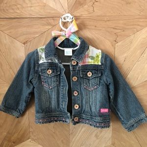 Embroidered baby girl Naartjie jean jacket